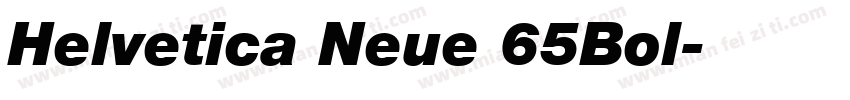Helvetica Neue 65Bol字体转换